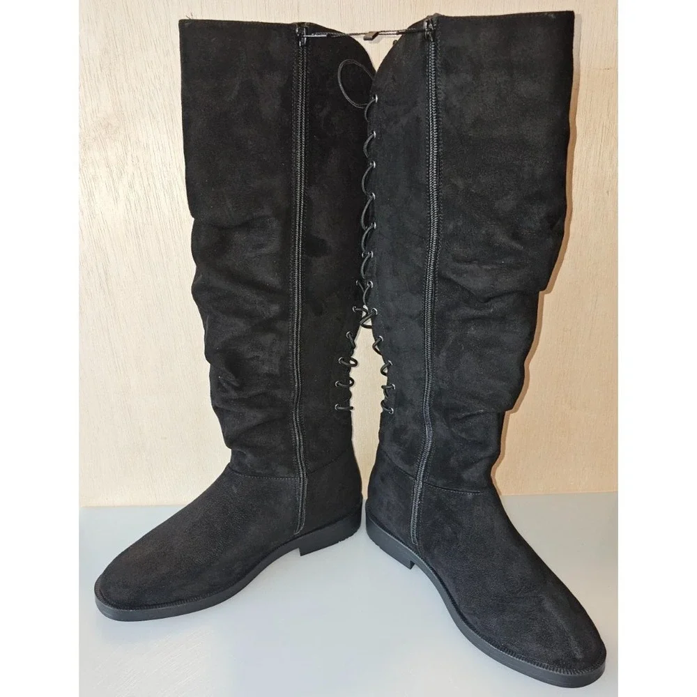 Journee Womens 9 Mirinda Tru Comfort Foam Stretch Knee High Boots Black